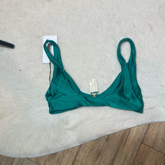 Revolve LoveWave The Ero Top in Forest Green unpadded triangle bikini top - Picture 8 of 8